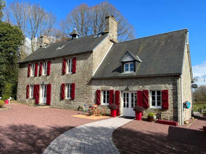 AHIN-SP-001853 Nr Sourdeval 50150 Beautiful 4 beddroom stone country house with over 1.25 acres and several outbuildings
